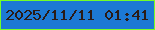 文字の大きさ：5、枠の色：74fe27、背景の色：1c79d4、文字の色：2b1b16 無料ブログパーツのブログ時計