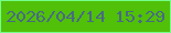 文字の大きさ：2、枠の色：74fe89、背景の色：51c008、文字の色：476c83 無料ブログパーツのブログ時計