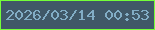 文字の大きさ：4、枠の色：74ff39、背景の色：405867、文字の色：82adc5 無料ブログパーツのブログ時計