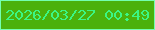 文字の大きさ：2、枠の色：74ffb0、背景の色：4bb10c、文字の色：3bf684 無料ブログパーツのブログ時計