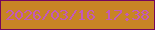 文字の大きさ：2、枠の色：75055d、背景の色：c88425、文字の色：c359b9 無料ブログパーツのブログ時計