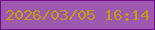 文字の大きさ：5、枠の色：750891、背景の色：9d59b0、文字の色：c29c0d 無料ブログパーツのブログ時計
