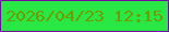 文字の大きさ：1、枠の色：7508a5、背景の色：29e744、文字の色：6d9d03 無料ブログパーツのブログ時計
