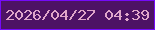 文字の大きさ：4、枠の色：750af8、背景の色：4d1264、文字の色：dfa6ca 無料ブログパーツのブログ時計