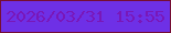 文字の大きさ：5、枠の色：750e34、背景の色：6e30e6、文字の色：7917b8 無料ブログパーツのブログ時計