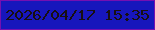 文字の大きさ：2、枠の色：750fb1、背景の色：1716bc、文字の色：180f12 無料ブログパーツのブログ時計