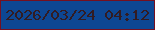 文字の大きさ：1、枠の色：751020、背景の色：0d4793、文字の色：321c23 無料ブログパーツのブログ時計