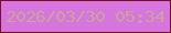 文字の大きさ：1、枠の色：751024、背景の色：d775de、文字の色：caa497 無料ブログパーツのブログ時計