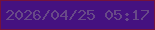 文字の大きさ：1、枠の色：75123b、背景の色：451180、文字の色：684988 無料ブログパーツのブログ時計