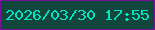 文字の大きさ：2、枠の色：751299、背景の色：12453b、文字の色：03e5c0 無料ブログパーツのブログ時計