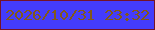 文字の大きさ：3、枠の色：751327、背景の色：443cfc、文字の色：81581b 無料ブログパーツのブログ時計