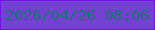 文字の大きさ：2、枠の色：7513e5、背景の色：7442d2、文字の色：1a7171 無料ブログパーツのブログ時計