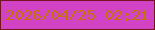 文字の大きさ：2、枠の色：75141f、背景の色：d143c4、文字の色：c3740a 無料ブログパーツのブログ時計