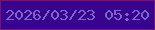 文字の大きさ：4、枠の色：751478、背景の色：39048d、文字の色：7b68cf 無料ブログパーツのブログ時計