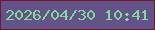 文字の大きさ：4、枠の色：75172a、背景の色：635388、文字の色：83d99c 無料ブログパーツのブログ時計