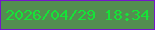 文字の大きさ：5、枠の色：7517ca、背景の色：538e50、文字の色：16e338 無料ブログパーツのブログ時計