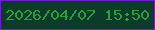 文字の大きさ：1、枠の色：7517e5、背景の色：0c3c29、文字の色：2e9d3d 無料ブログパーツのブログ時計
