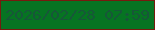 文字の大きさ：4、枠の色：751b0e、背景の色：067422、文字の色：175738 無料ブログパーツのブログ時計