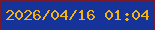文字の大きさ：3、枠の色：751b2b、背景の色：16339a、文字の色：f1b316 無料ブログパーツのブログ時計