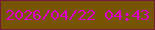 文字の大きさ：1、枠の色：751b3a、背景の色：765402、文字の色：de01cc 無料ブログパーツのブログ時計