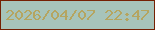 文字の大きさ：3、枠の色：752103、背景の色：a7c4ba、文字の色：b5a560 無料ブログパーツのブログ時計