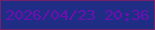 文字の大きさ：1、枠の色：75226b、背景の色：202d85、文字の色：6c0eb0 無料ブログパーツのブログ時計