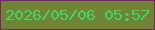 文字の大きさ：1、枠の色：752369、背景の色：708438、文字の色：42d865 無料ブログパーツのブログ時計