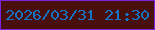 文字の大きさ：3、枠の色：7525df、背景の色：480f0c、文字の色：1274c3 無料ブログパーツのブログ時計