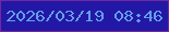 文字の大きさ：3、枠の色：75279e、背景の色：2318a6、文字の色：639fe9 無料ブログパーツのブログ時計