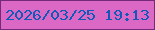 文字の大きさ：2、枠の色：75297a、背景の色：dc68c5、文字の色：1059b9 無料ブログパーツのブログ時計