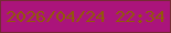 文字の大きさ：1、枠の色：752b34、背景の色：ab147b、文字の色：91580a 無料ブログパーツのブログ時計
