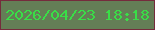 文字の大きさ：5、枠の色：752b3c、背景の色：647e56、文字の色：39de47 無料ブログパーツのブログ時計
