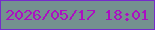 文字の大きさ：5、枠の色：752bcb、背景の色：74918f、文字の色：ab0fc1 無料ブログパーツのブログ時計