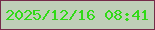 文字の大きさ：2、枠の色：752c49、背景の色：bfd0b8、文字の色：31da18 無料ブログパーツのブログ時計