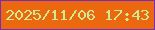 文字の大きさ：5、枠の色：752dbc、背景の色：ec680f、文字の色：cfeb91 無料ブログパーツのブログ時計