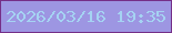 文字の大きさ：1、枠の色：752f88、背景の色：9d96e2、文字の色：a5d3f2 無料ブログパーツのブログ時計