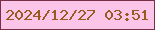文字の大きさ：3、枠の色：753045、背景の色：fac5e9、文字の色：985a1f 無料ブログパーツのブログ時計