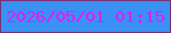 文字の大きさ：3、枠の色：75306f、背景の色：3b90f4、文字の色：de1ef5 無料ブログパーツのブログ時計