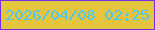 文字の大きさ：1、枠の色：7531e7、背景の色：e4c53e、文字の色：4cc7f6 無料ブログパーツのブログ時計