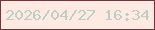 文字の大きさ：3、枠の色：75333d、背景の色：ffeae1、文字の色：bdcec6 無料ブログパーツのブログ時計