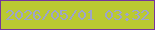 文字の大きさ：1、枠の色：75359d、背景の色：bac932、文字の色：9da4cb 無料ブログパーツのブログ時計