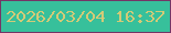 文字の大きさ：5、枠の色：753666、背景の色：37c09b、文字の色：d3ca77 無料ブログパーツのブログ時計