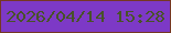 文字の大きさ：1、枠の色：753723、背景の色：7d39c6、文字の色：485228 無料ブログパーツのブログ時計