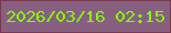 文字の大きさ：2、枠の色：75394f、背景の色：88607f、文字の色：82fd09 無料ブログパーツのブログ時計