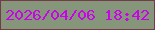 文字の大きさ：5、枠の色：753a4a、背景の色：86967b、文字の色：ca02e7 無料ブログパーツのブログ時計