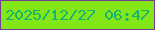文字の大きさ：2、枠の色：753a98、背景の色：83e616、文字の色：16b271 無料ブログパーツのブログ時計