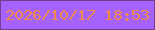 文字の大きさ：2、枠の色：753d91、背景の色：a662fd、文字の色：f0894e 無料ブログパーツのブログ時計