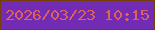 文字の大きさ：4、枠の色：753e08、背景の色：722cb4、文字の色：e0605b 無料ブログパーツのブログ時計