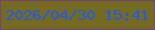 文字の大きさ：2、枠の色：754282、背景の色：746b21、文字の色：2459ea 無料ブログパーツのブログ時計