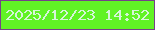 文字の大きさ：1、枠の色：754289、背景の色：61f325、文字の色：d6f5d9 無料ブログパーツのブログ時計